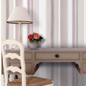 PAPEL PINTADO Raya degradada Beige y Azul