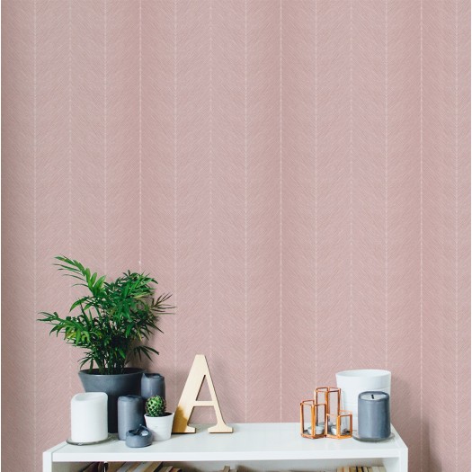 PAPEL PINTADO Diseño en zig-zag Terracota