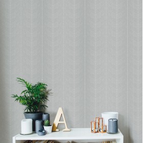 PAPEL PINTADO Diseño en zig-zag gris