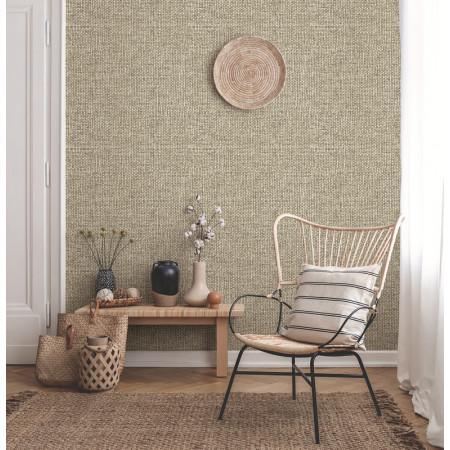 PAPEL PINTADO Esterilla Rafia Cobre