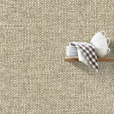 PAPEL PINTADO Esterilla Rafia Cobre