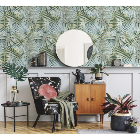 PAPEL P. 3 METROS AUTOADHESIVO. FAN PALM VERDE