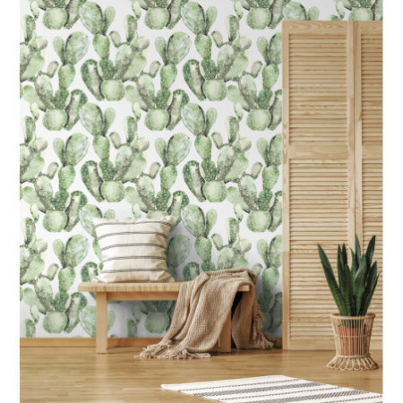 PAPEL P. 3 METROS AUTOADHESIVO. CACTUS VERDE