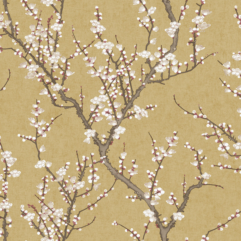 PAPEL P. 3 METROS AUTOADHESIVO. SAKURA TREE OCRE