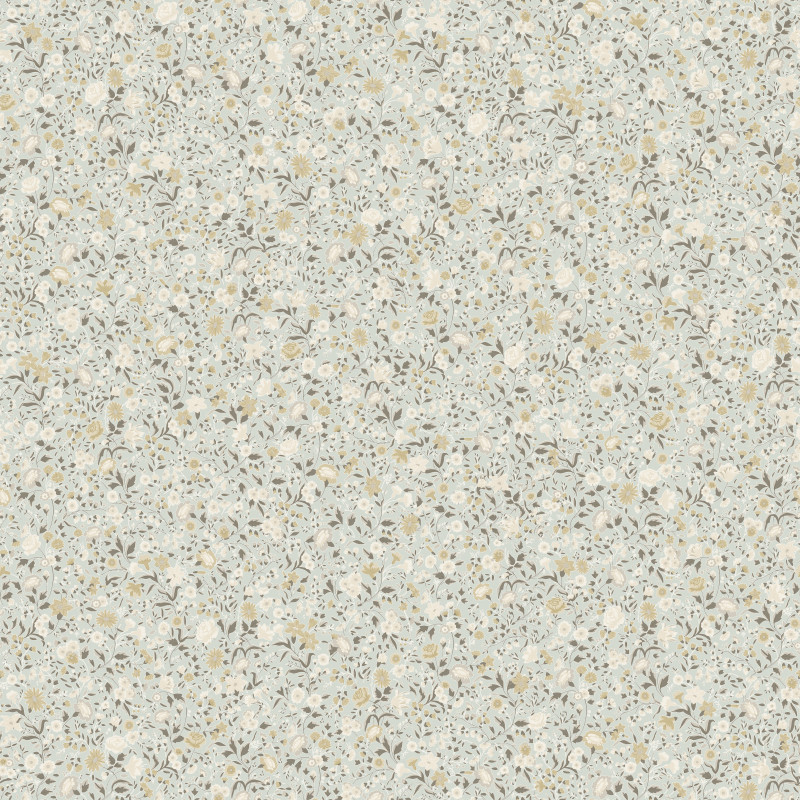 PAPEL P. 3 METROS AUTOADHESIVO. MINI GARDEN TURQUESA/BEIGE