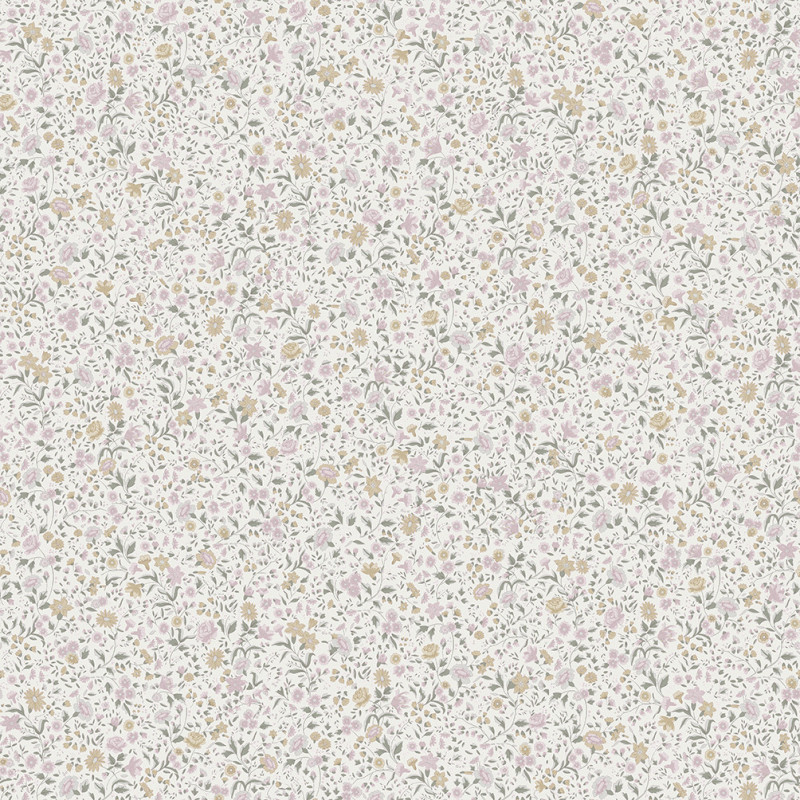PAPEL P. 3 METROS AUTOADHESIVO. MINI GARDEN BEIGE/ROSA