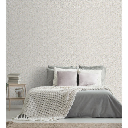 PAPEL P. 3 METROS AUTOADHESIVO. MINI GARDEN BEIGE/ROSA