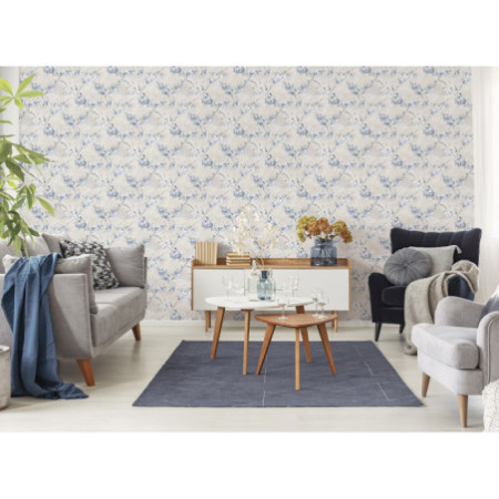 PAPEL P. 3 METROS AUTOADHESIVO. RAMAGE BEIGE /AZUL