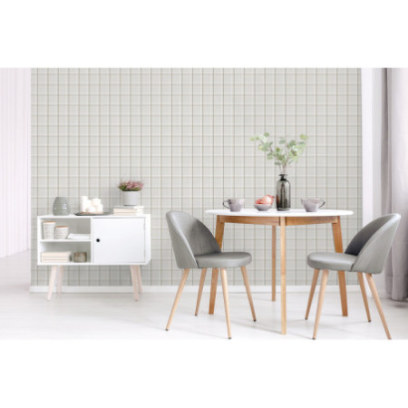 PAPEL P. 3 METROS AUTOADHESIVO. TARTAN GRIS/BEIGE