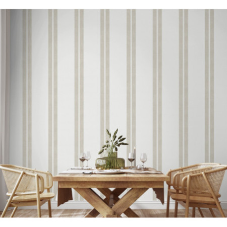 PAPEL P. 3 METROS AUTOADHESIVO. RODAS STRIPE BEIGE
