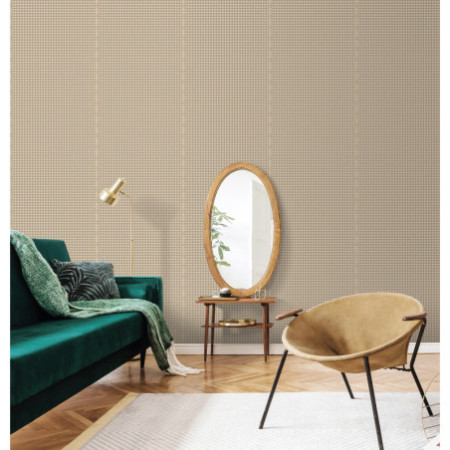 PAPEL P. 3 METROS AUTOADHESIVO. BORNEO RATTAN MADERA/BEIGE