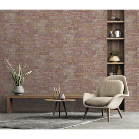 PAPEL P. 3 METROS AUTOADHESIVO. BRICKWALL ROJO LADRILLO