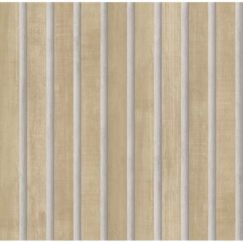 PAPEL PINTADO TEXTURA IMPRESA SLAT WALL BEIGE, BLANCO BEIGE, BLANCO