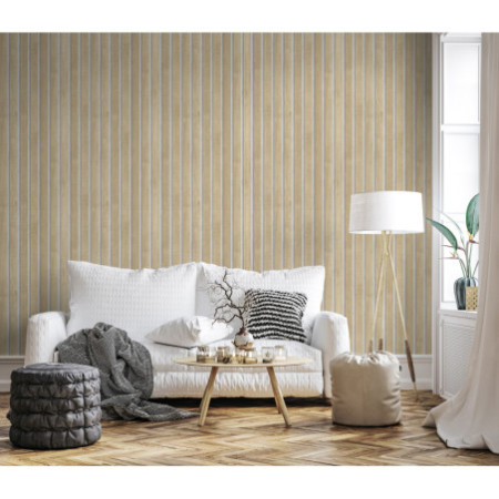 PAPEL PINTADO TEXTURA IMPRESA SLAT WALL BEIGE, BLANCO BEIGE, BLANCO