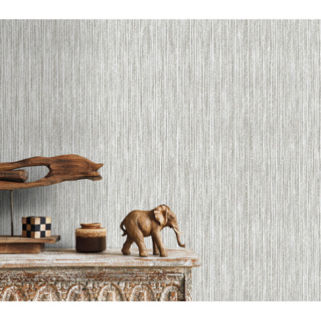 PAPEL PINTADO TEXTURA IMPRESA BAMBOO BLANCO BLANCO