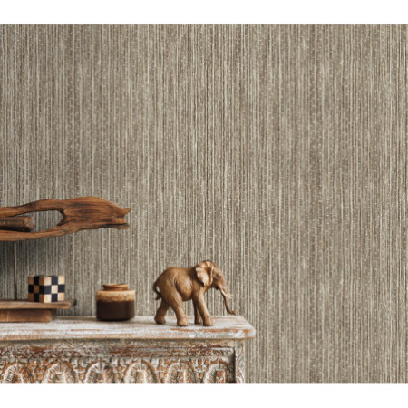 PAPEL PINTADO TEXTURA IMPRESA BAMBOO MARRON OSCURO MARRON OSCURO