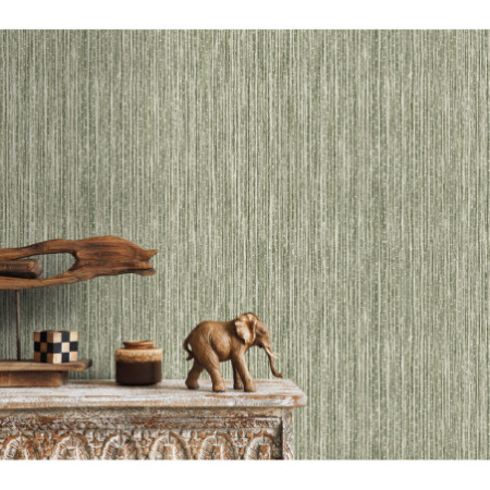 PAPEL PINTADO TEXTURA IMPRESA BAMBOO VERDE VERDE