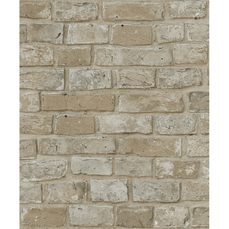 PAPEL PINTADO TEXTURA IMPRESA BRICKWALL BEIGE BEIGE