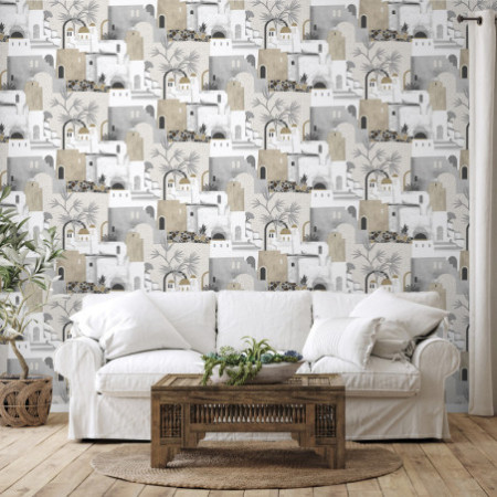 PAPEL PINTADO MEDITERRANEAN BEIGE BEIGE