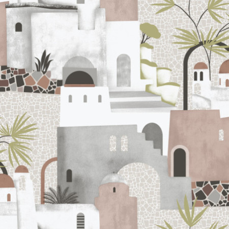 PAPEL PINTADO MEDITERRANEAN TERRACOTA TERRACOTA
