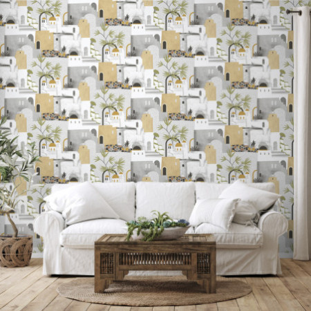 PAPEL PINTADO MEDITERRANEAN OCRE OCRE