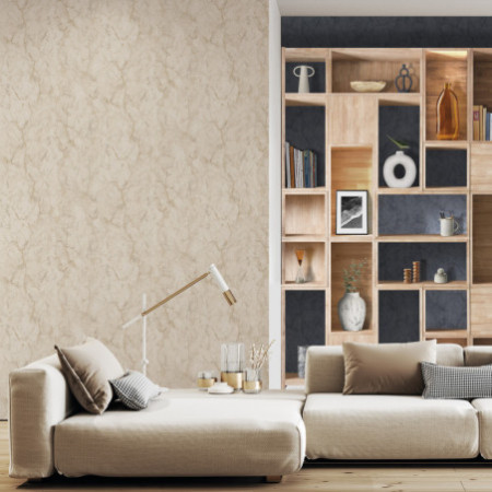 PAPEL PINTADO TEXTURA IMPRESA MARBLEOUS BEIGE BEIGE