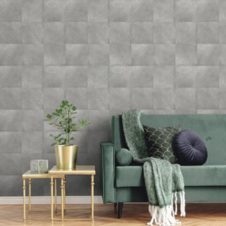 PAPEL PINTADO TEXTURA IMPRESA FAUX FUR GRIS  GRIS