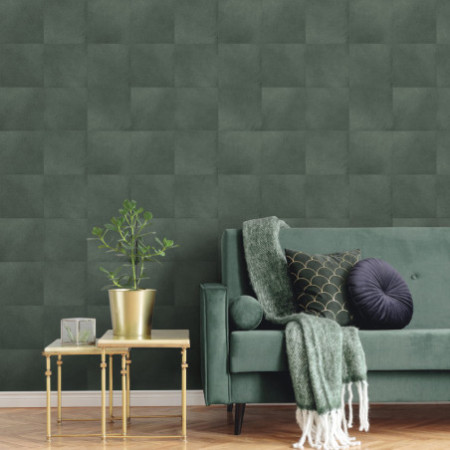 PAPEL PINTADO TEXTURA IMPRESA FAUX FUR VERDE VERDE