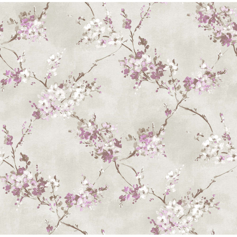 Ramage gris, rosa