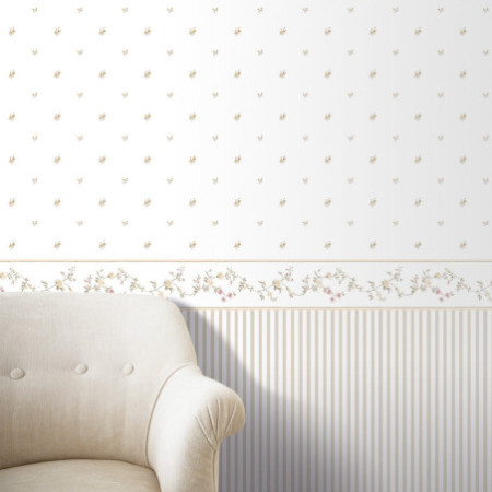 Sweet Stripe beige, blanco