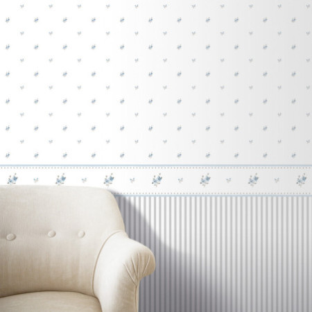 Sweet Stripe gris, blanco