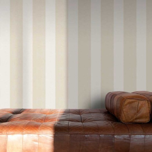 PAPEL PINTADO Raya mediana A Beige
