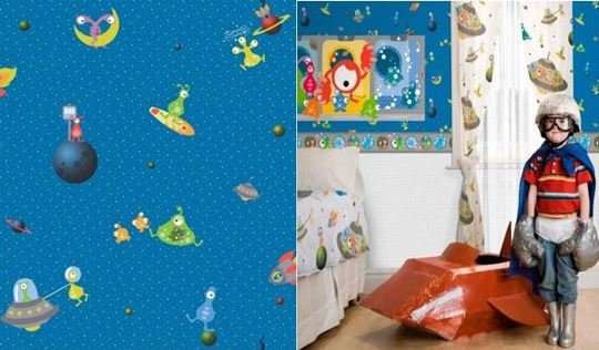 Papele-pintados-infantiles-marcianos